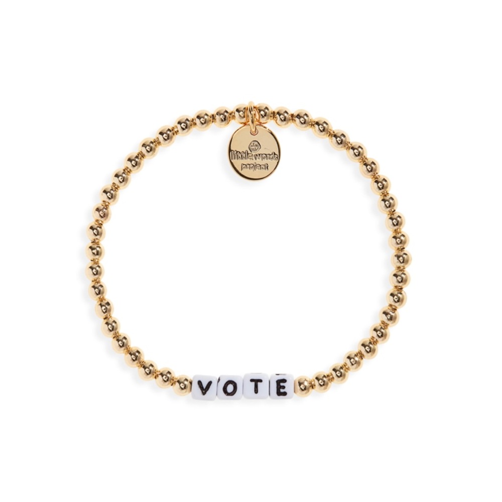 Women's Little Words Project Vote Beaded Stretch Bracelet